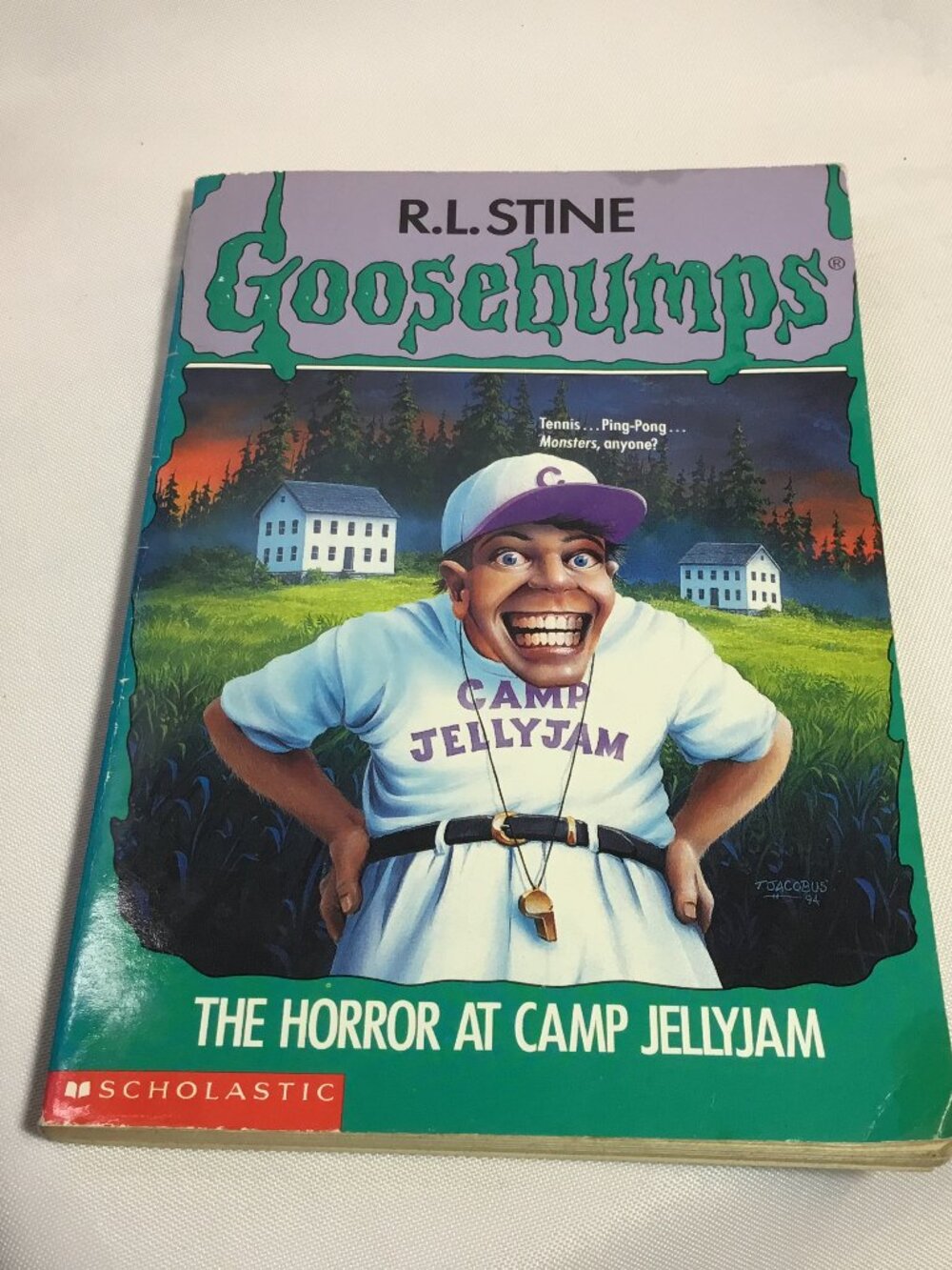 Goosebumps: The Horror at Camp Jellyjam by R.L. Stine, 1995, Paperback